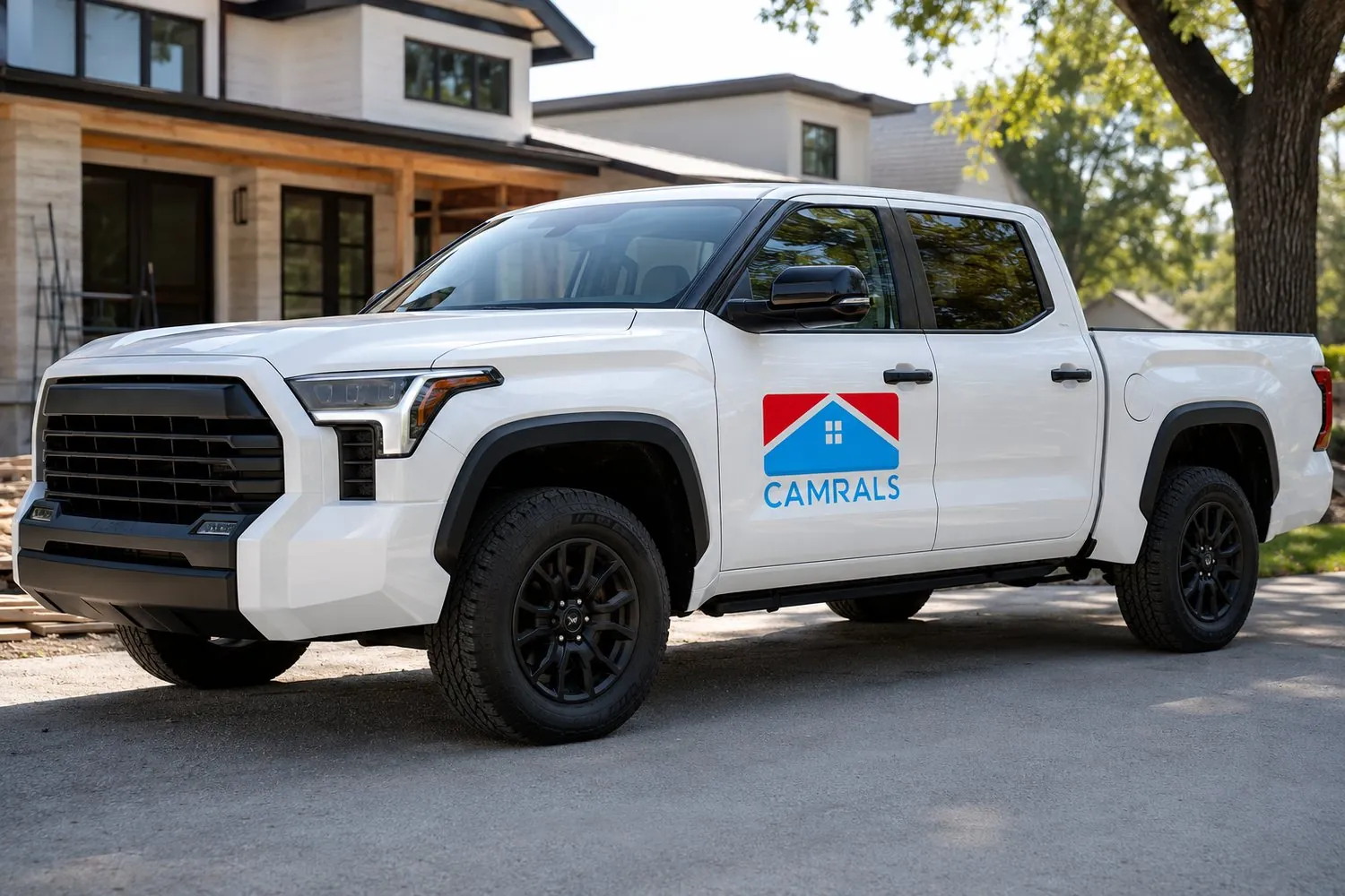 CAMRALS Kitchen and Bath Remodeling branded truck parked at a Germantown job site